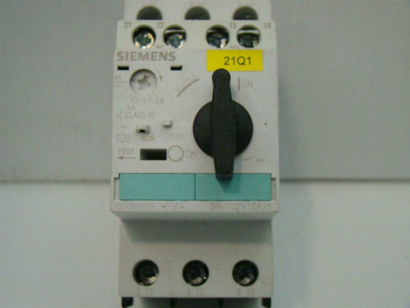 Siemens Motor Overload Protector 200/208V 3ph 3RV1021-EA15