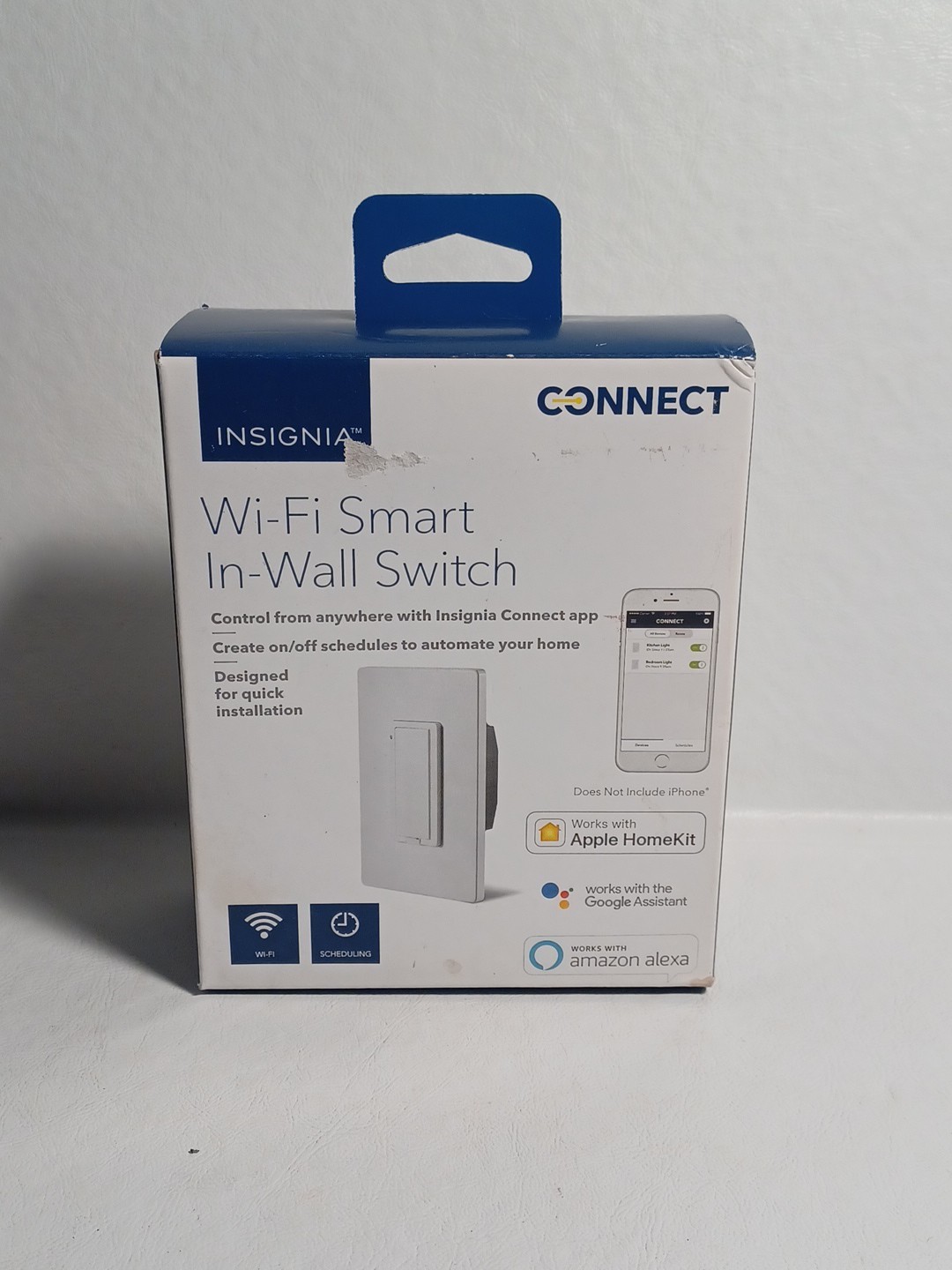 Insignia NS-CH1XIS8 Smart In-Wall Switch Wi-Fi - White - ALEXA - APPLE - GOOGLE