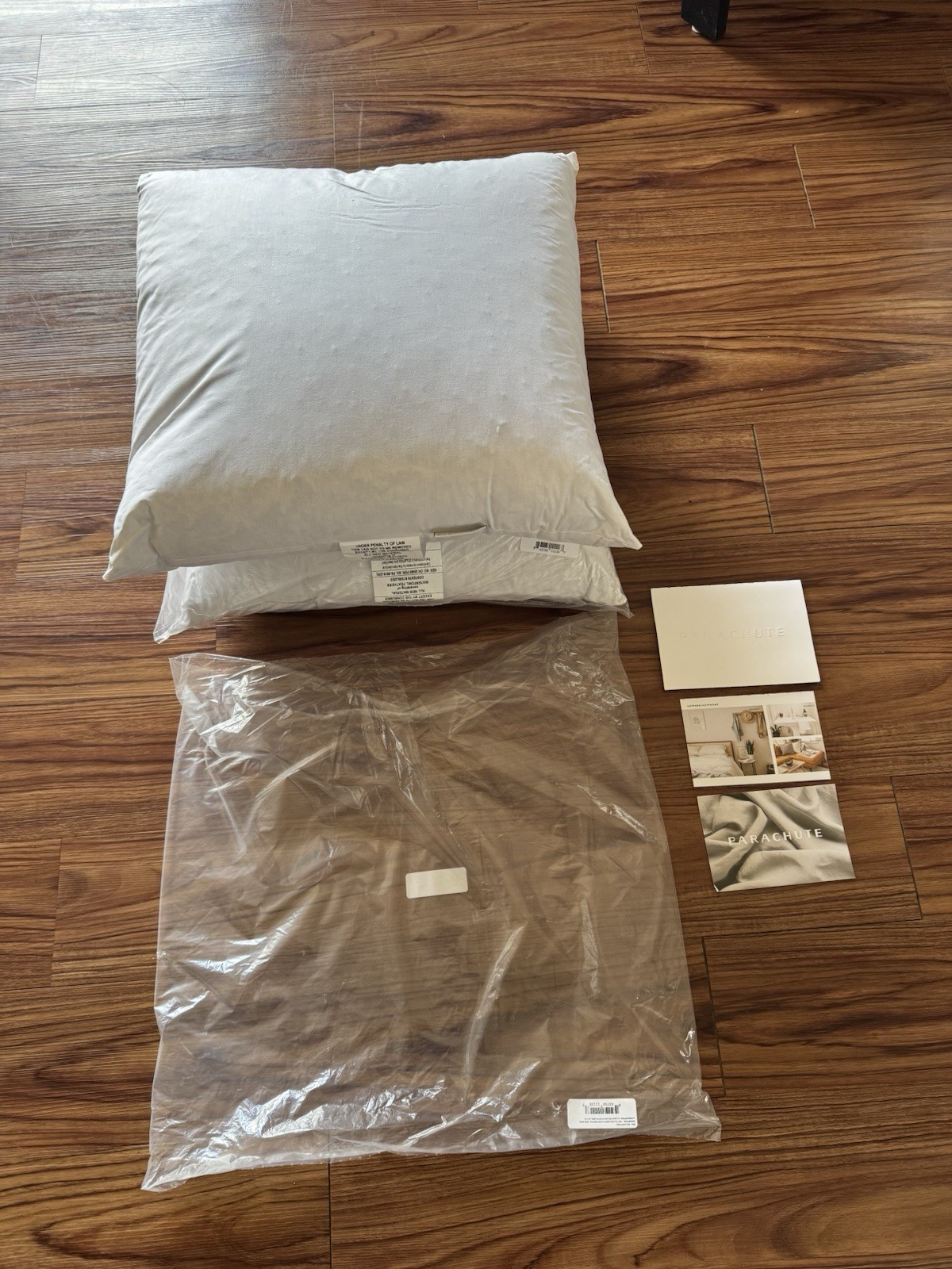 1- (Singular)PARACHUTE 100% Natural Down Feather Euro Pillow Insert 20x20 New!