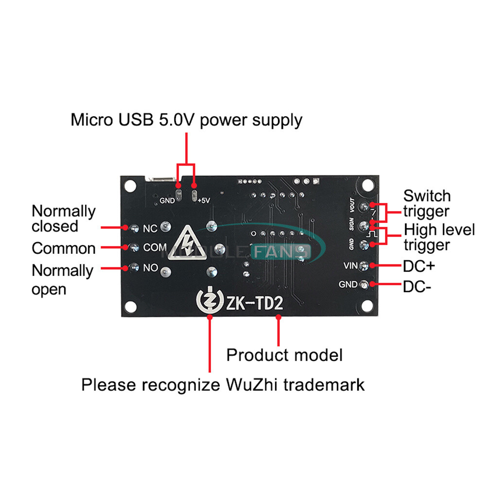 DC5-30V cyclic timing delay relay module dual MOS digital display switch module