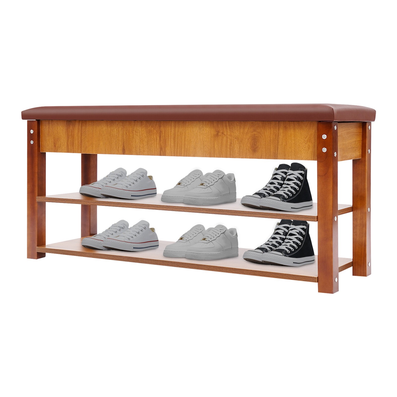 Shoe Rack Bench Shoe Storage Bench Shoe Organizer Bench for Entryway 100x46x30cm