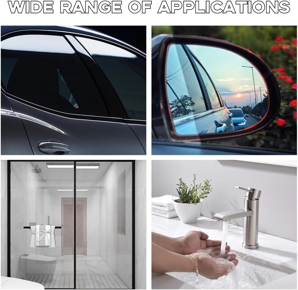 2PCS Small Silicone Window Squeegee, Auto Windshield Water Blade Scraper,