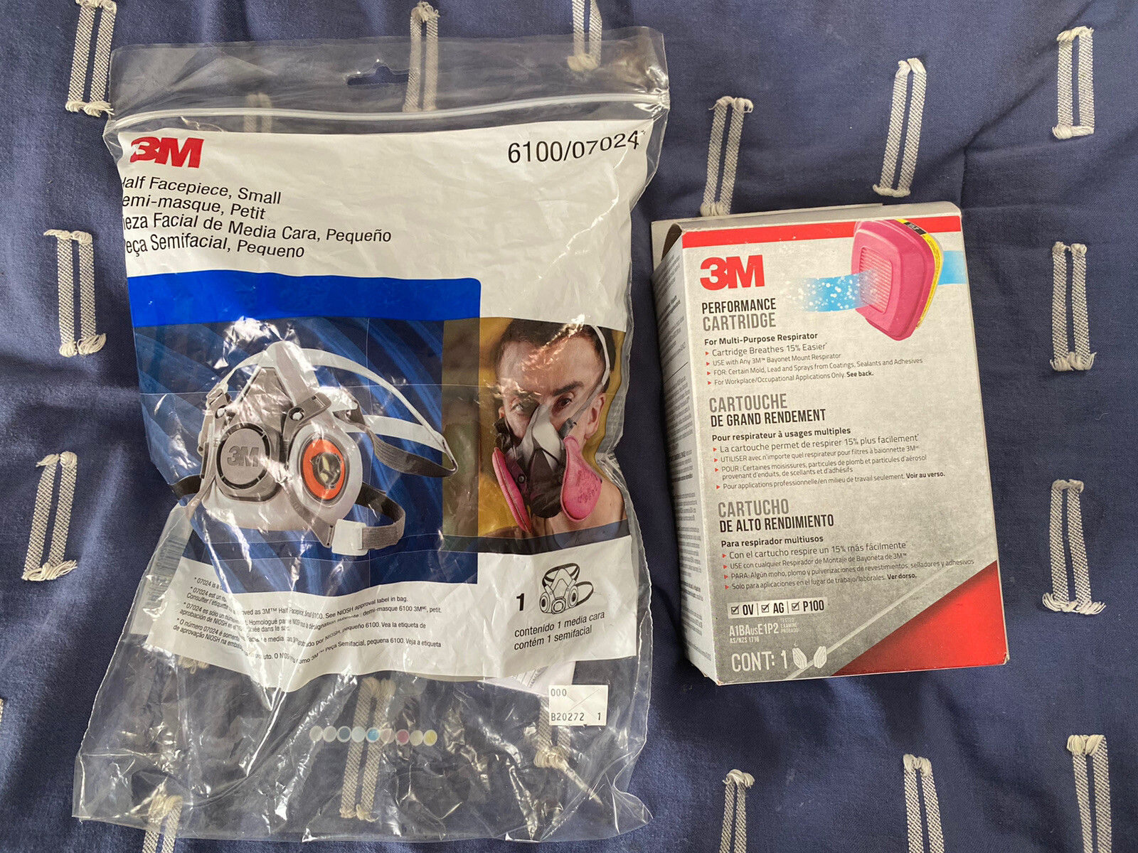 3M Half Facepiece Reusable Respirator 6100, Gases, Vapors, Dust, Paint, Cleaning