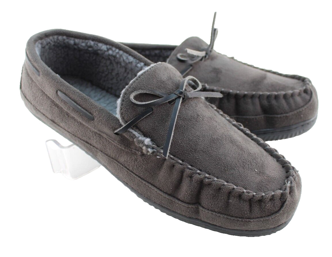 TOMMY BAHAMA M Size 9-10 Gray Indoor & Outdoor Men's Moccasin Slippers MSRP $80