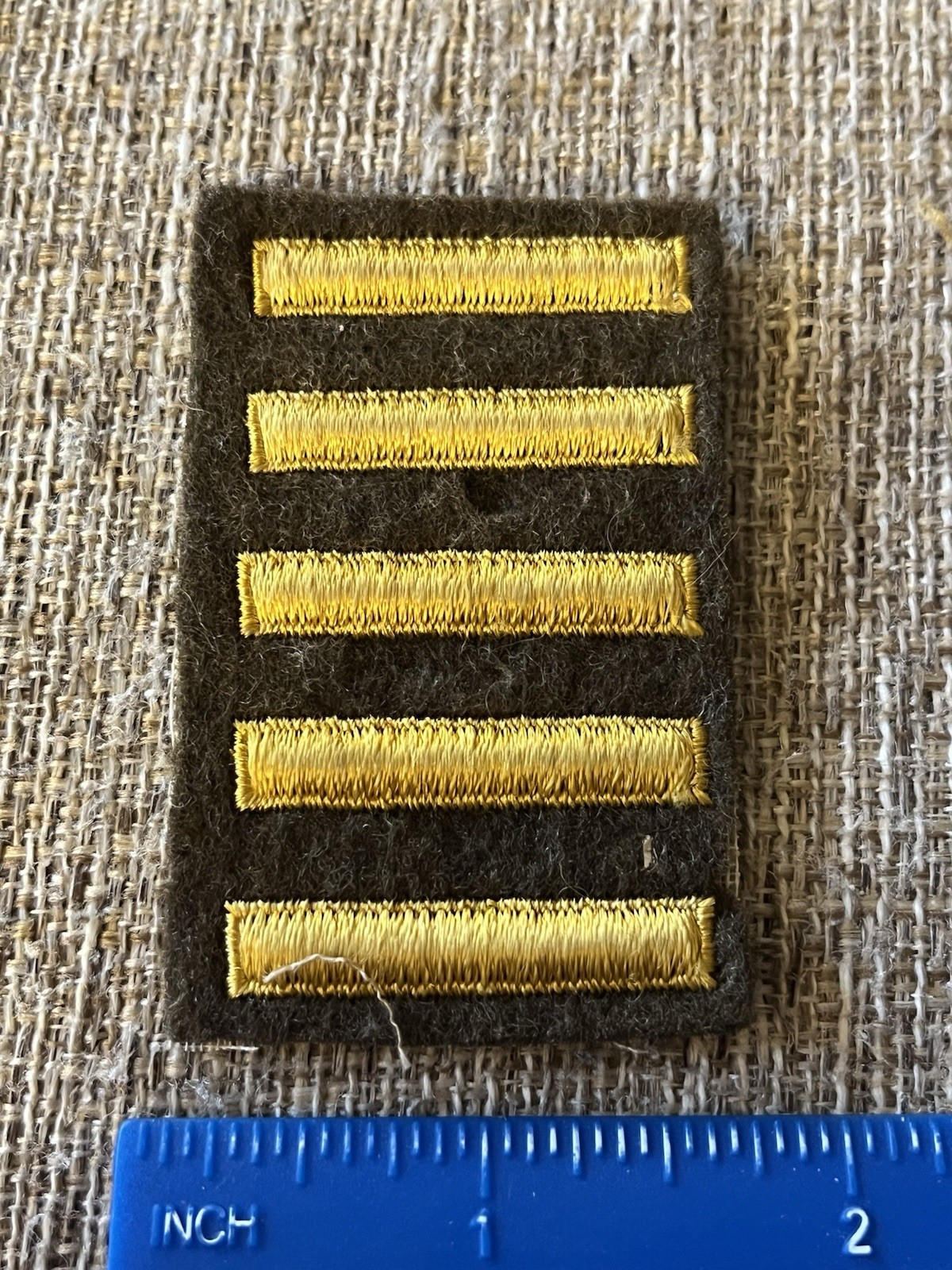 WWII US Army Overseas Bars Patches Five Bars 30 Months INV12223