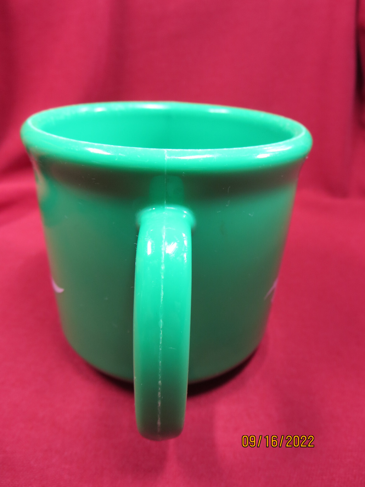 Green Triceratops Plastic Mug