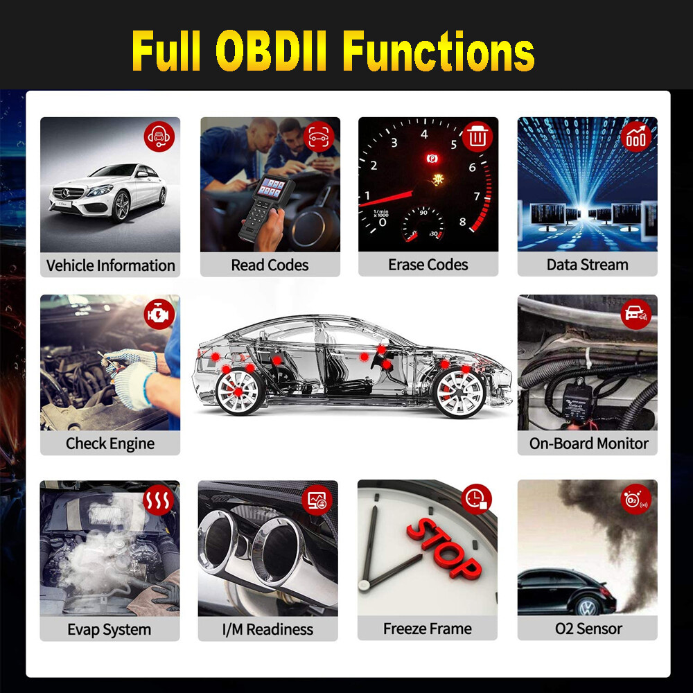 Car All System Bidirectional OBDII Scanner Diagnostic Scan Tool Code Reader SRS
