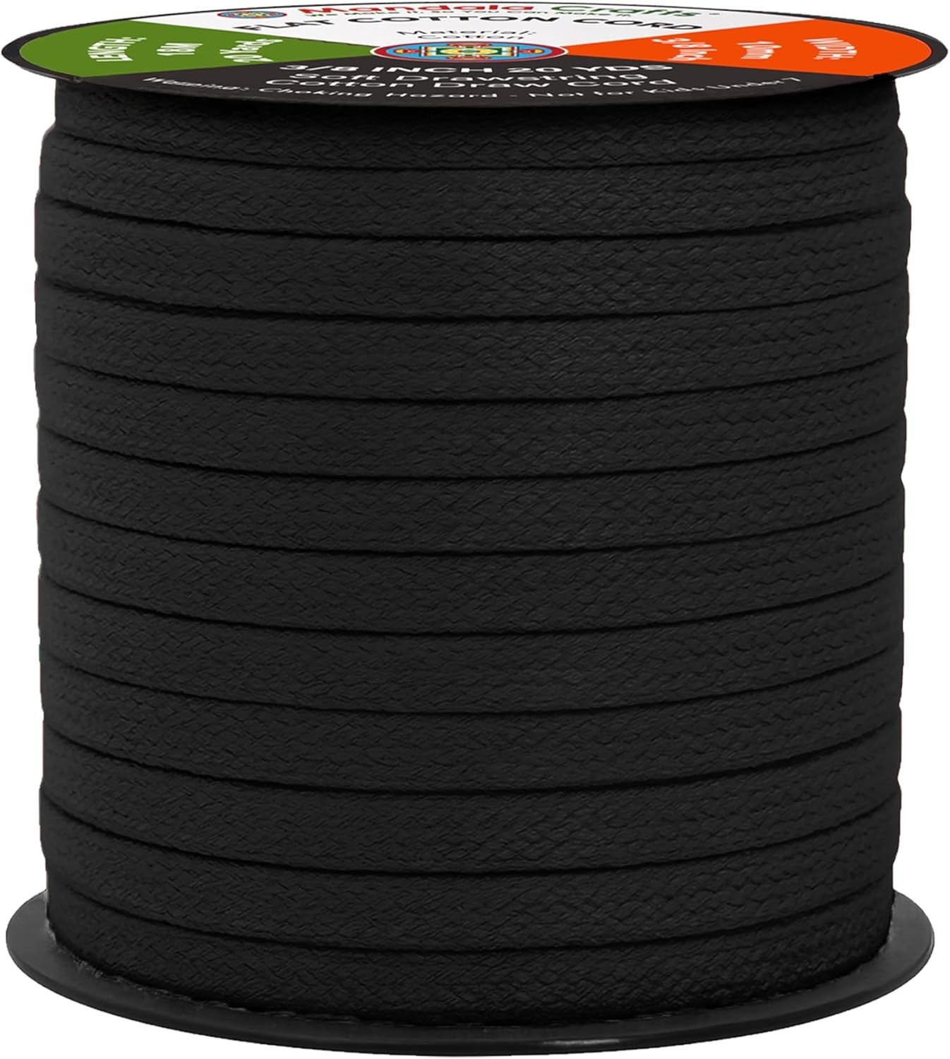 Black Flat Drawstring Cord Replacement, 3/8 Inch 20 YDs Black Soft Drawstring...