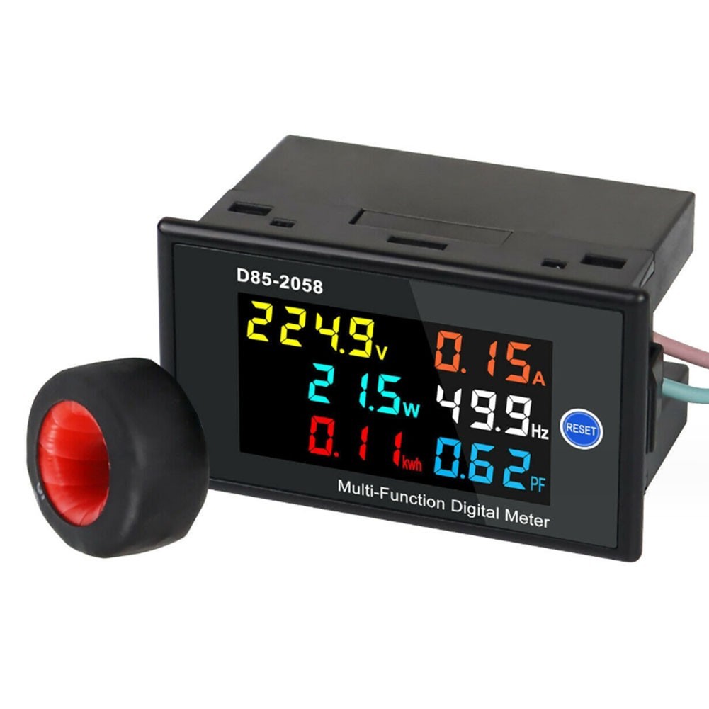 D85-2058 Digital Voltage/Current Meter Single-phase AC for Power Factor Monitor