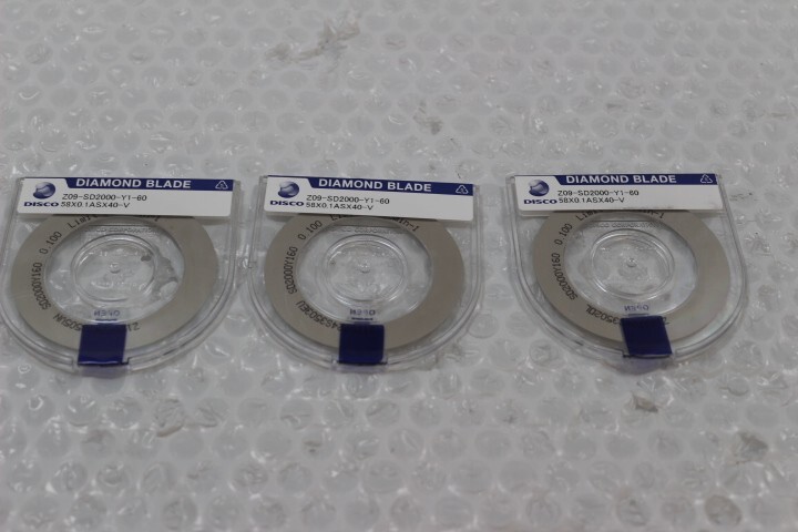 6354  Lot of 3 Disco Z09-SD2000-Y1-60, 58X0.1ASX40V Diamond Blades