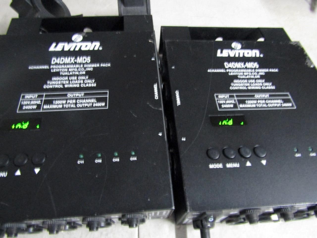 1 PAIR LEVITON Dimmers 4 Channel Programmable 5 Pin1200W Channel