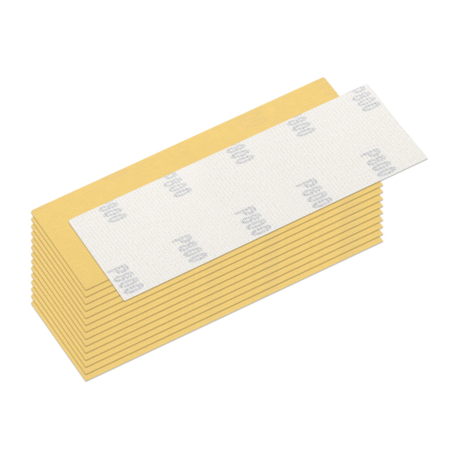 15 Pcs 800 Grit Dry Sandpapers, 1.2 x 3.5 Inch Sand Papers, Gold