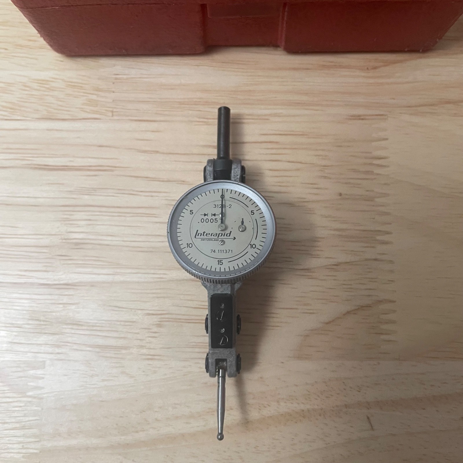 Interapid 312B-2 Dial Test Indicator .0005” Swiss Made w/Case