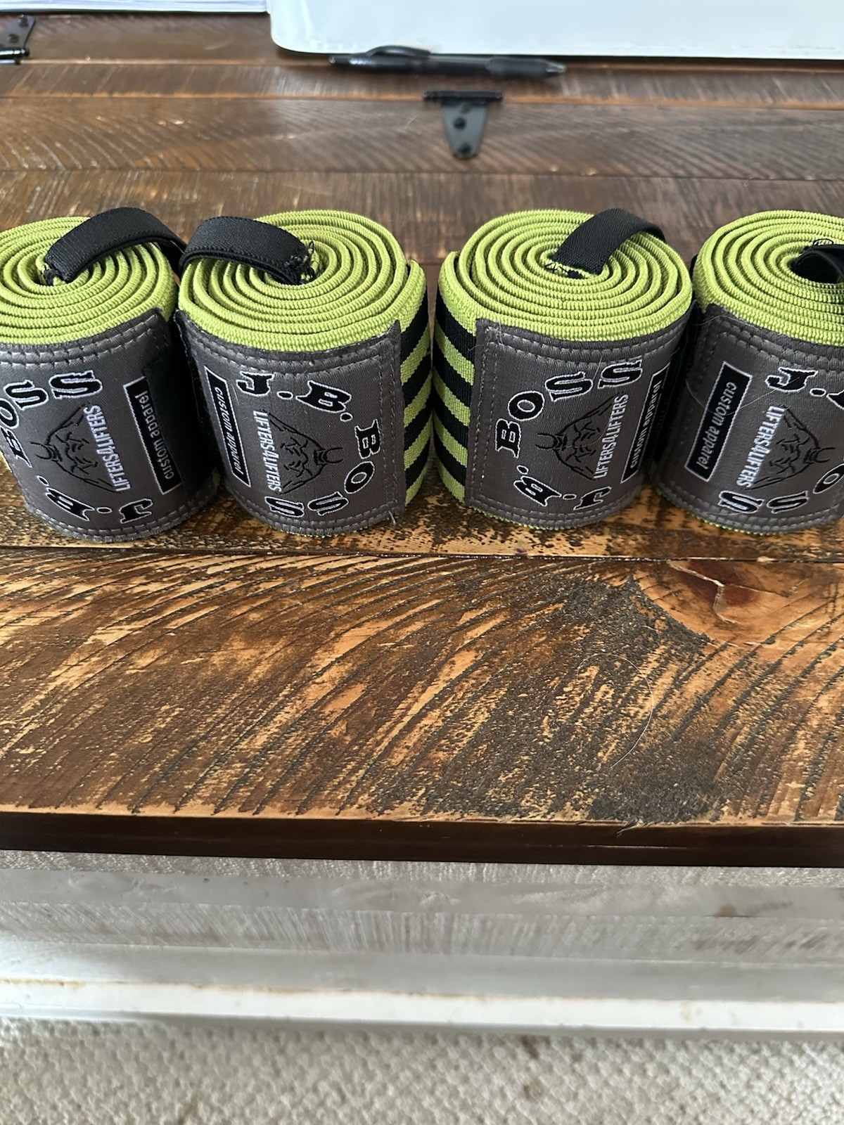 Brand New JB Boss Green And Black 36inch Wrist Wraps