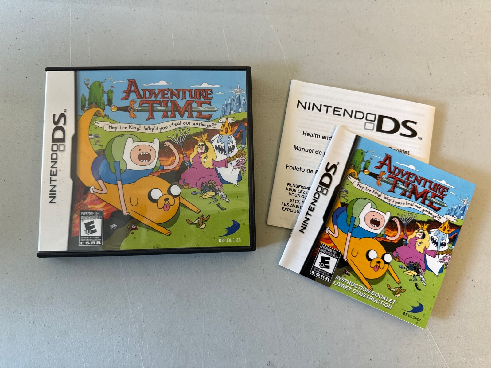 (Case & Manual Only) (NO GAME) Nintendo DS "Adventure Time Hey Ice King"