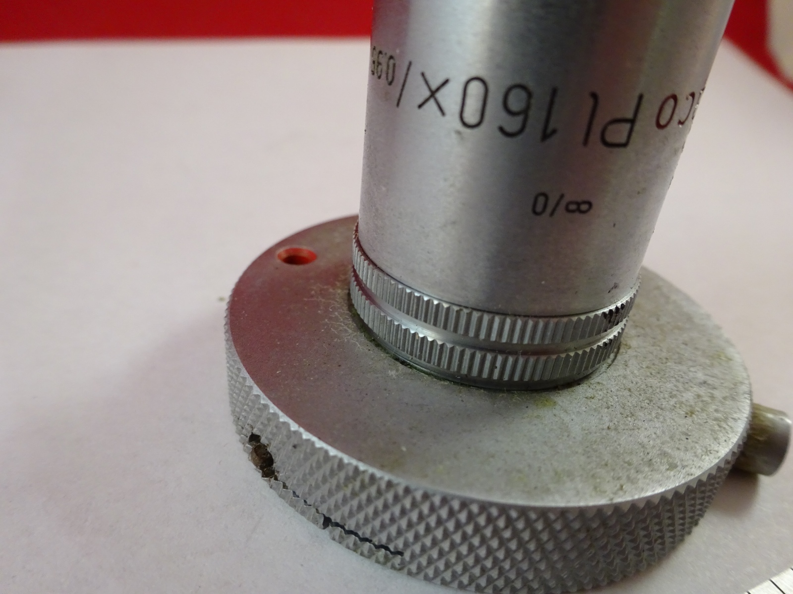 MICROSCOPE PART OBJECTIVE LEITZ PHACO PL 160X OPTICS AS IS BIN#K8-B-10