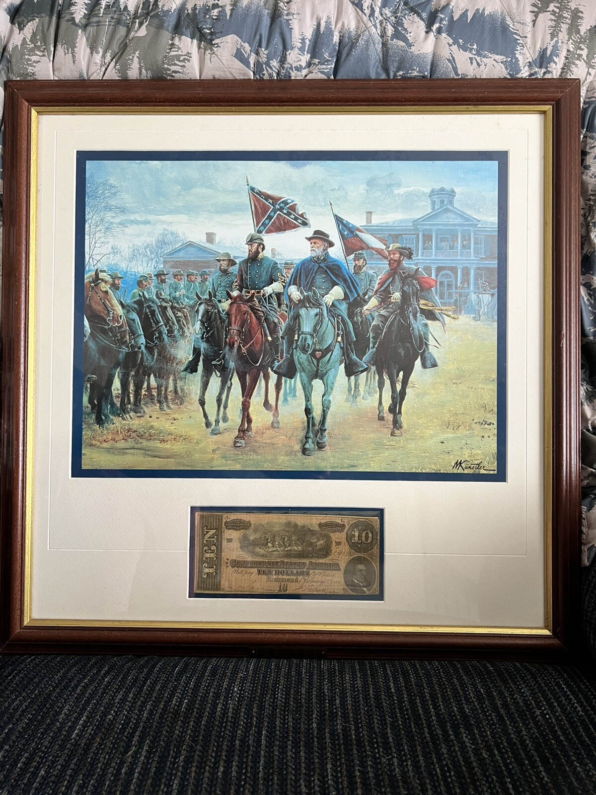 Legends of Gray print w/$10 Confederate Currency