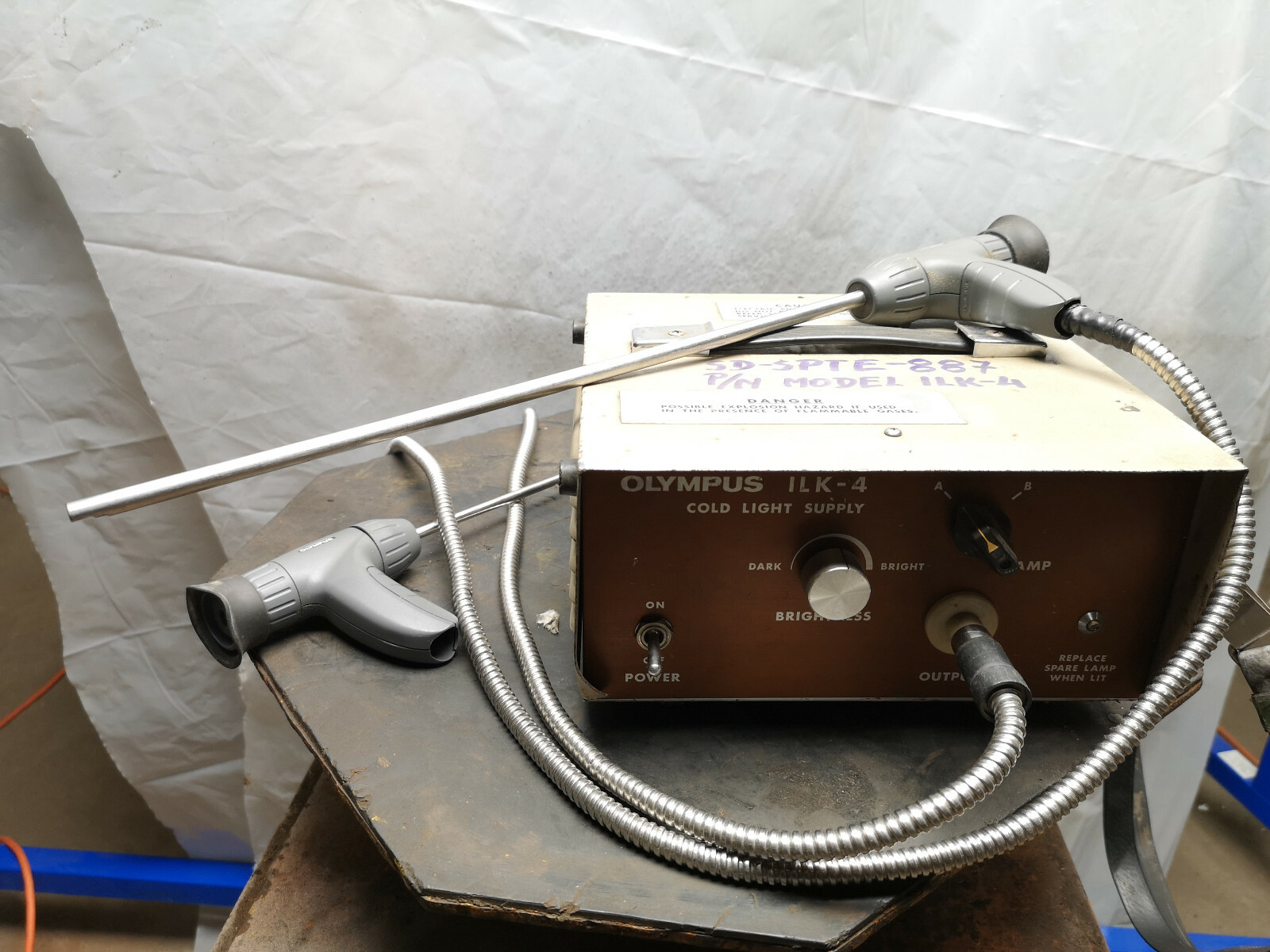 Olympus Borescope Pair w/ Olympus ILK4 COLD Light source with Case 225