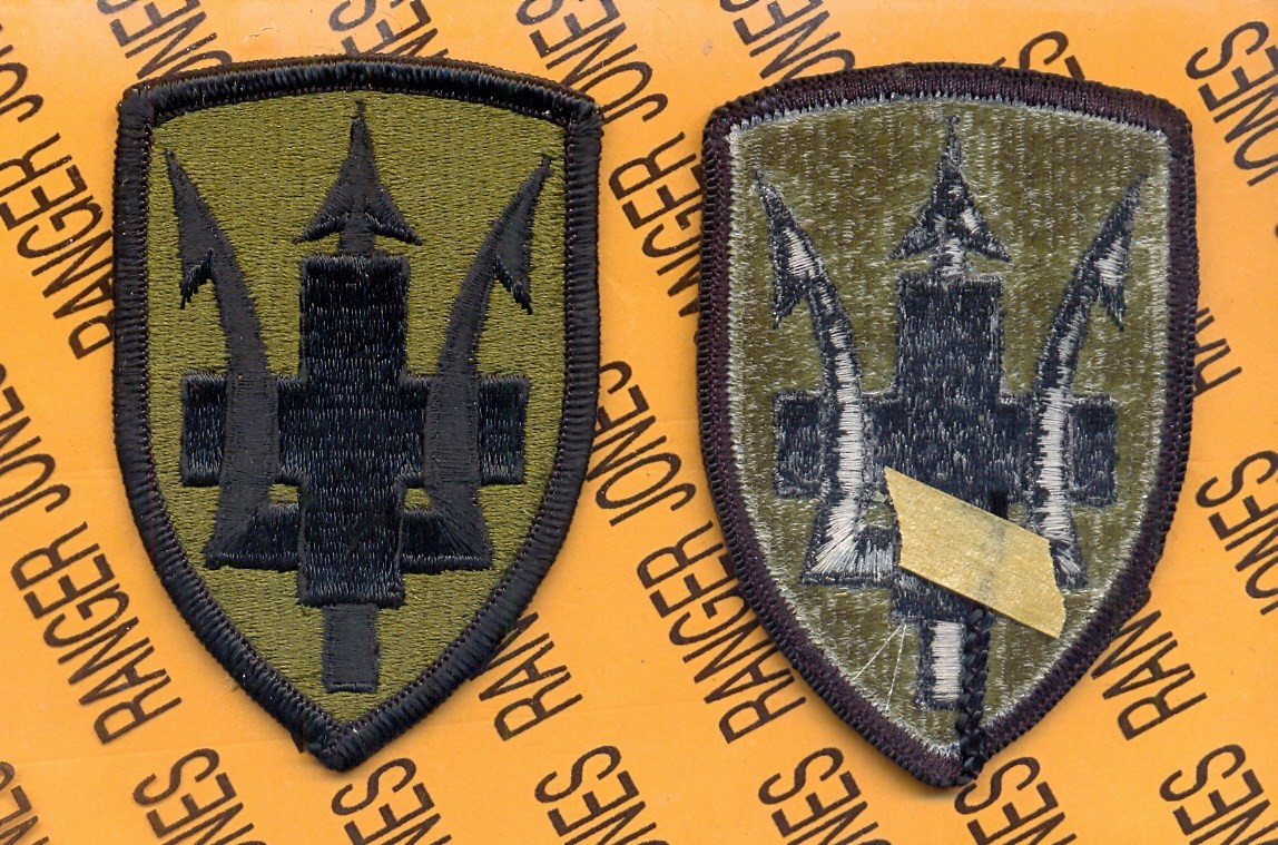 US Army 213th Medical Brigade OD Green & Black uniform patch