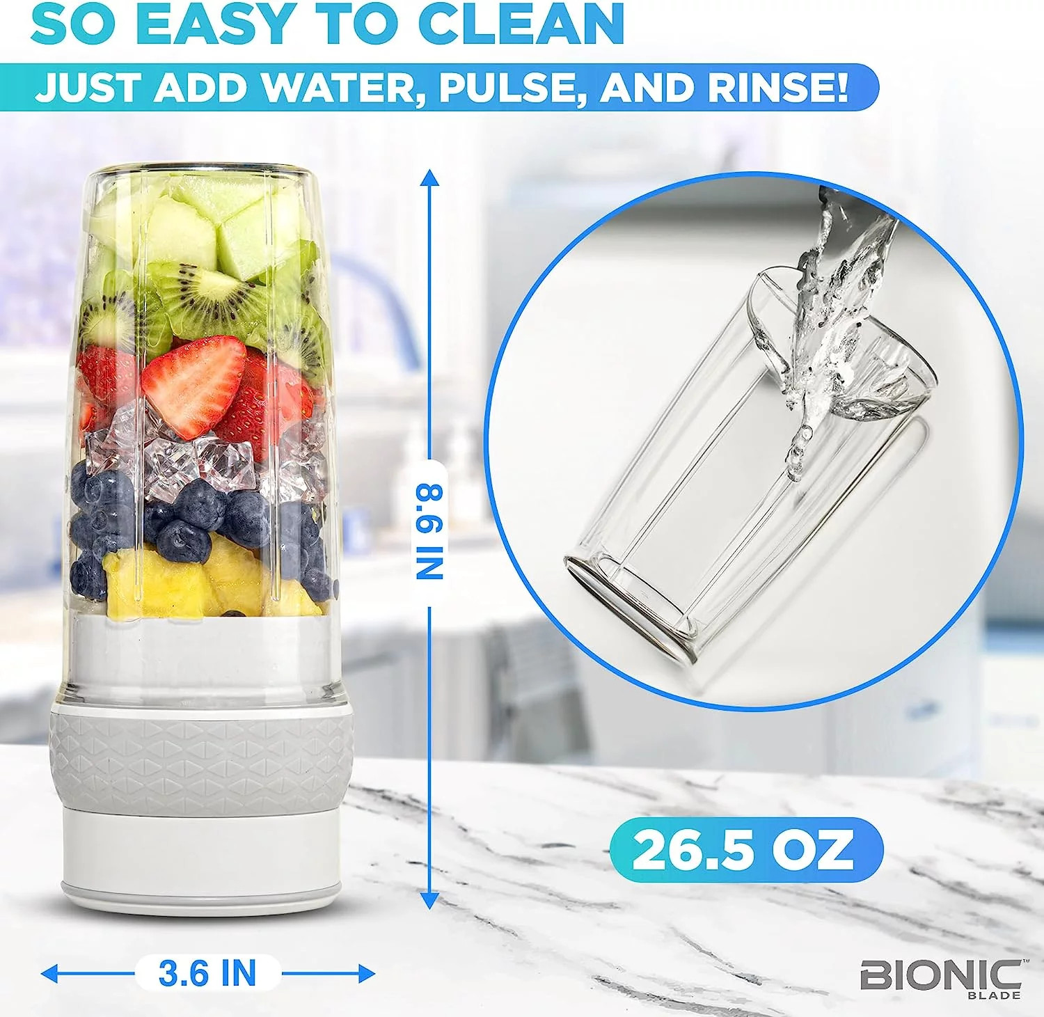 Bionic Blade Smoothie Blender Personal Portable Rechargeable Blender Juicer Prot