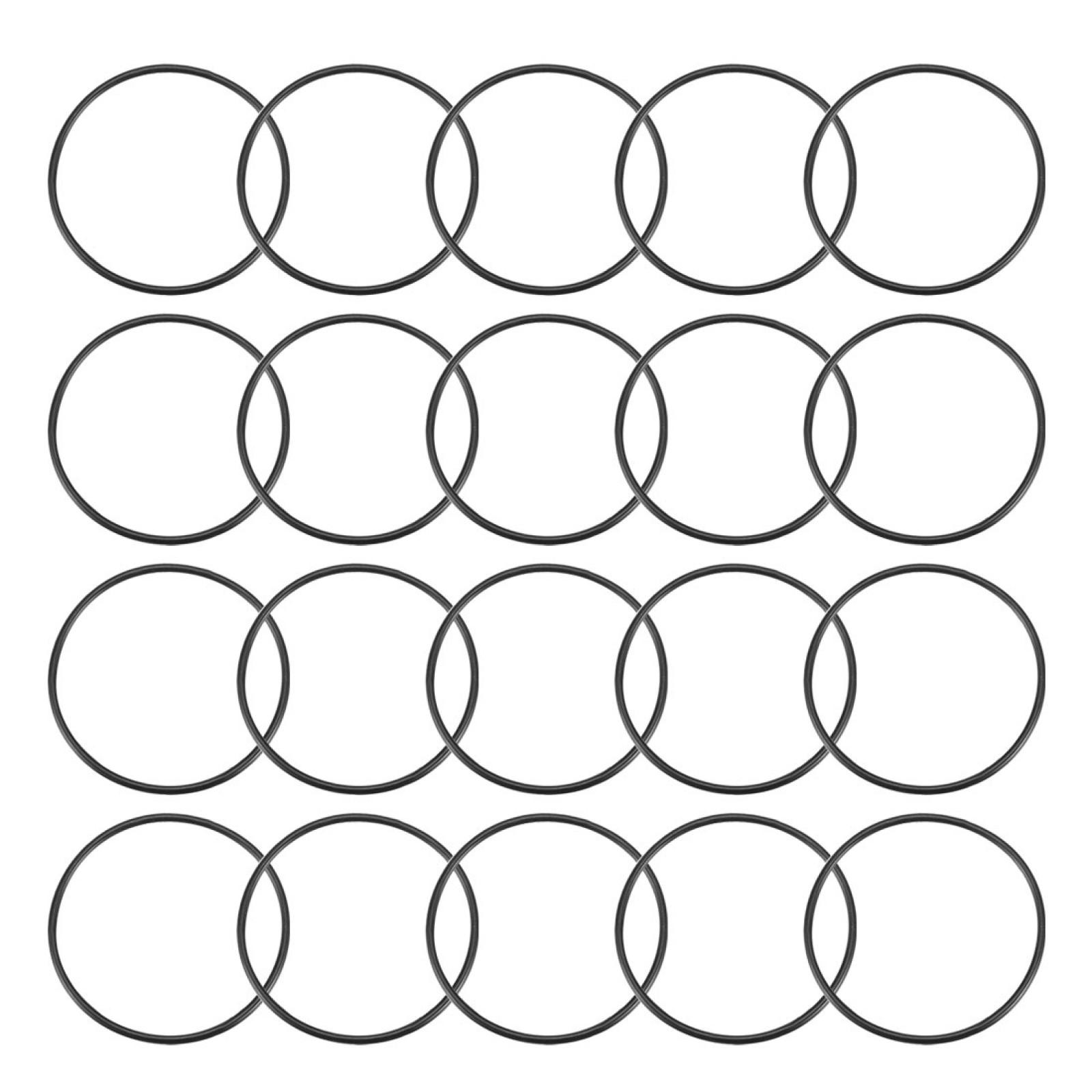 20Pcs Black 50mm Dia 2mm Thickness Nitrile Rubber O Ring NBR Sealing Grommets