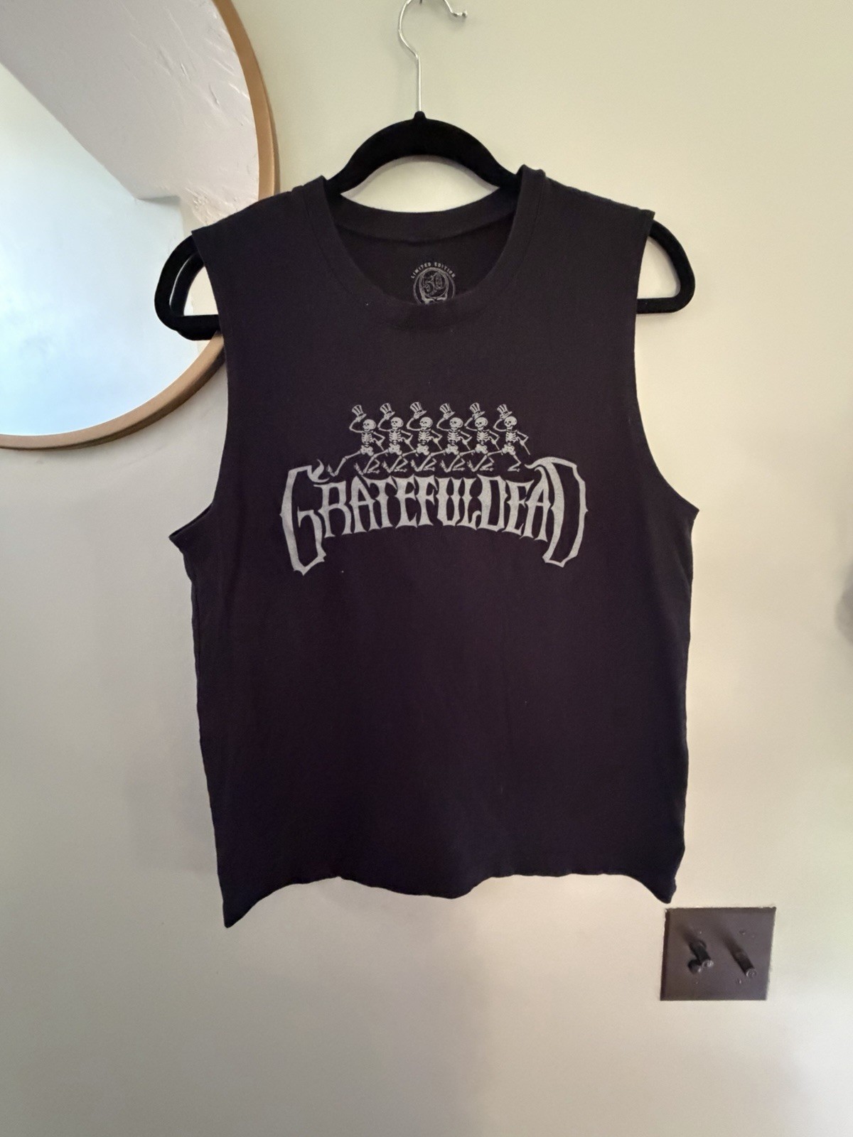 Grateful Dead Black Muscle Tank Tee 50th Anniversary 2015 Size M