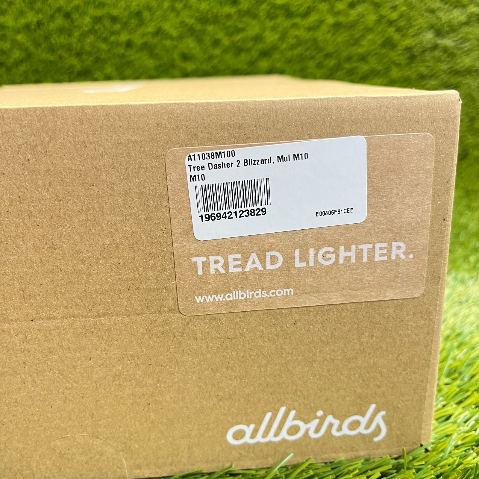 Allbirds Tree Dasher 2 Mens Size 10 Blizzard White Black Running Shoes Sneakers