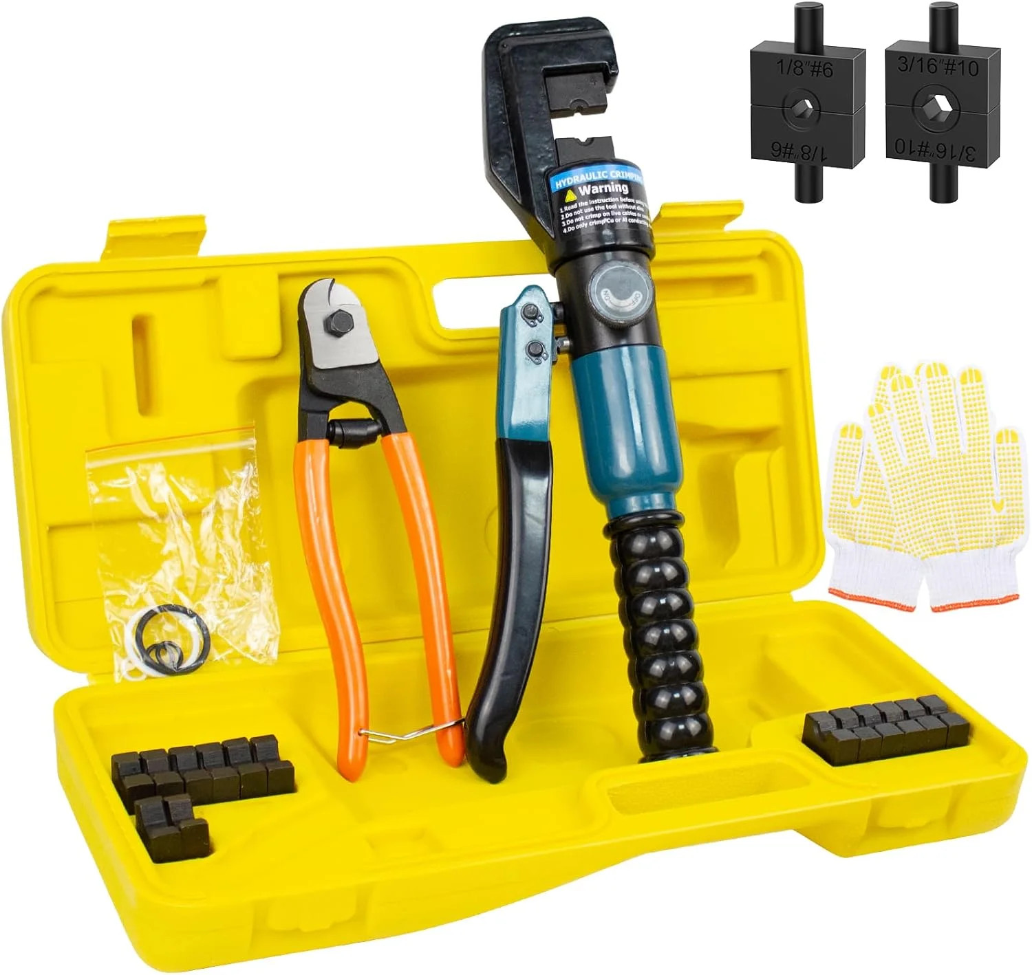 BLIKA 10 Ton Hydraulic Crimping Tool and Cable Cutter, Hydraulic Wire Battery Ca