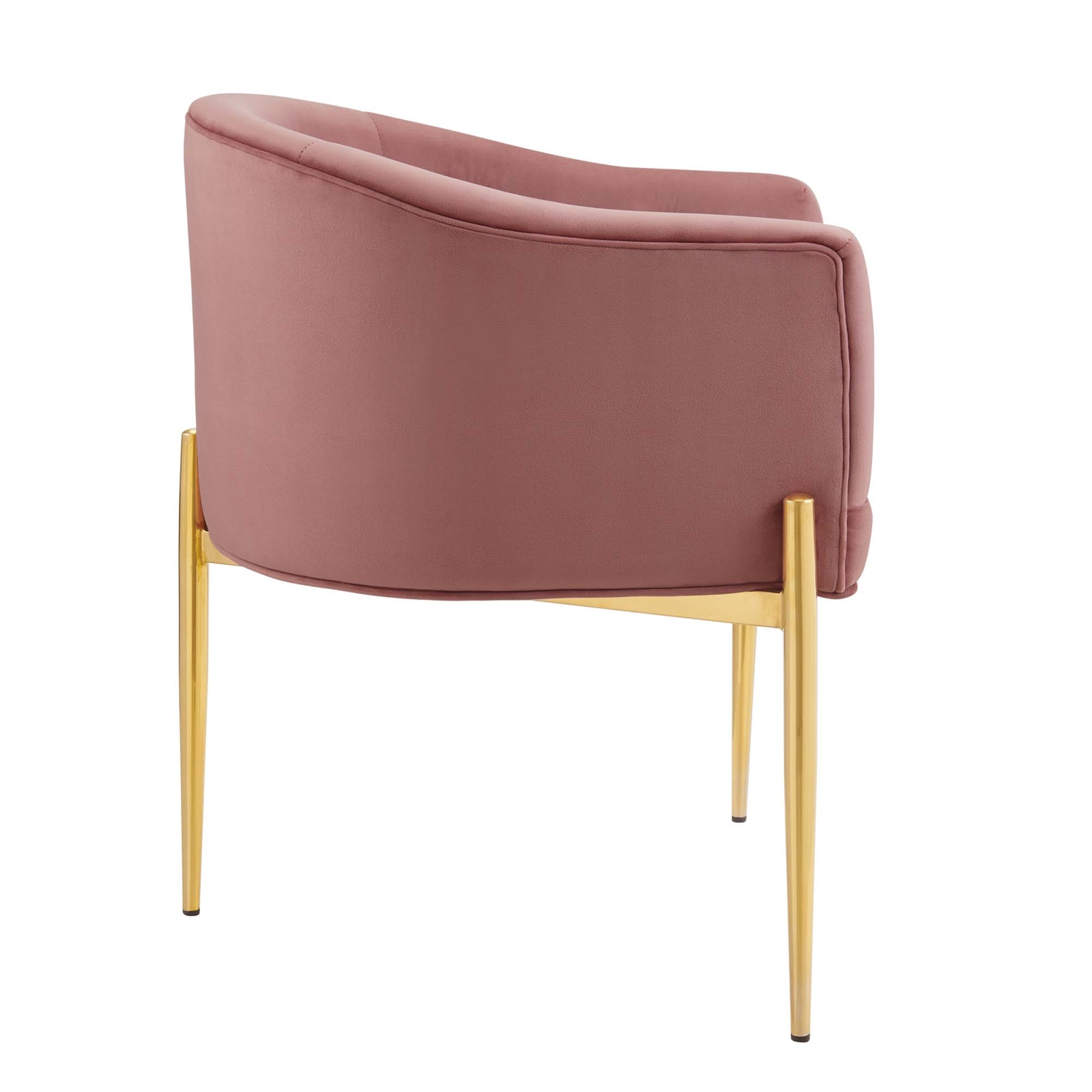 Modway Savour Tufted Performance Velvet Accent Chair in Dusty Rose