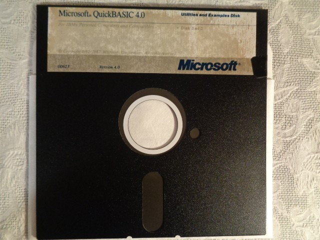 Vintage Software Microsoft Quick Basic 4.0 - 5.25 Disk - Untested