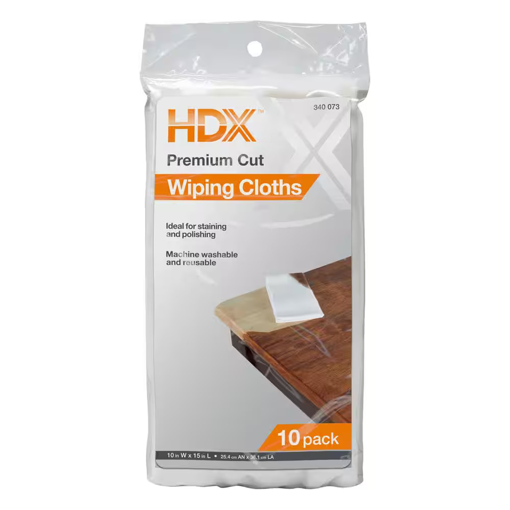 10 In. W X 15 In. L Cotton Paint and Staining Cloth (10-Count)