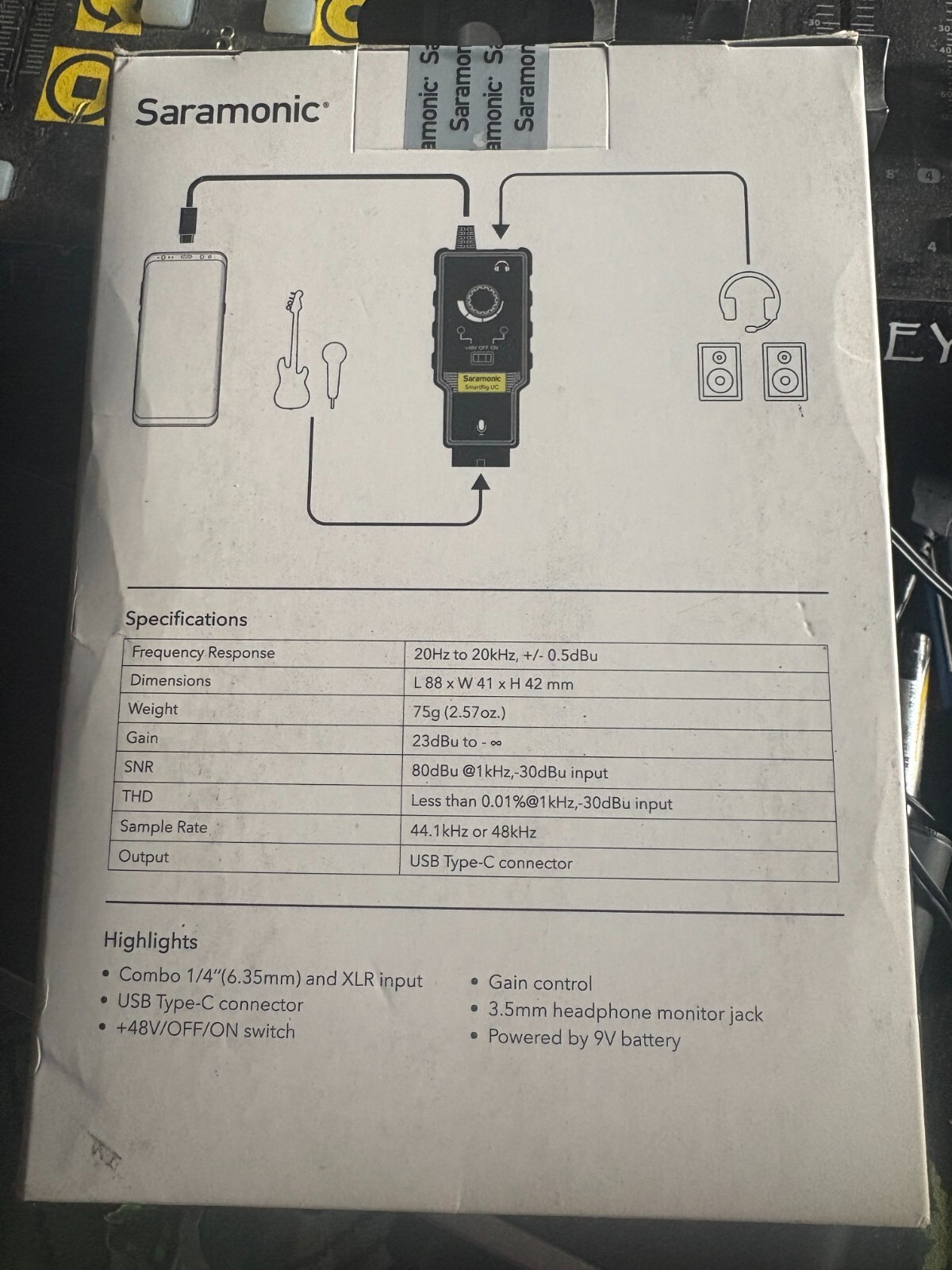 Saramonic SmartRig UC - USB-C NEW in Box Audio Interface for iPhone/Android