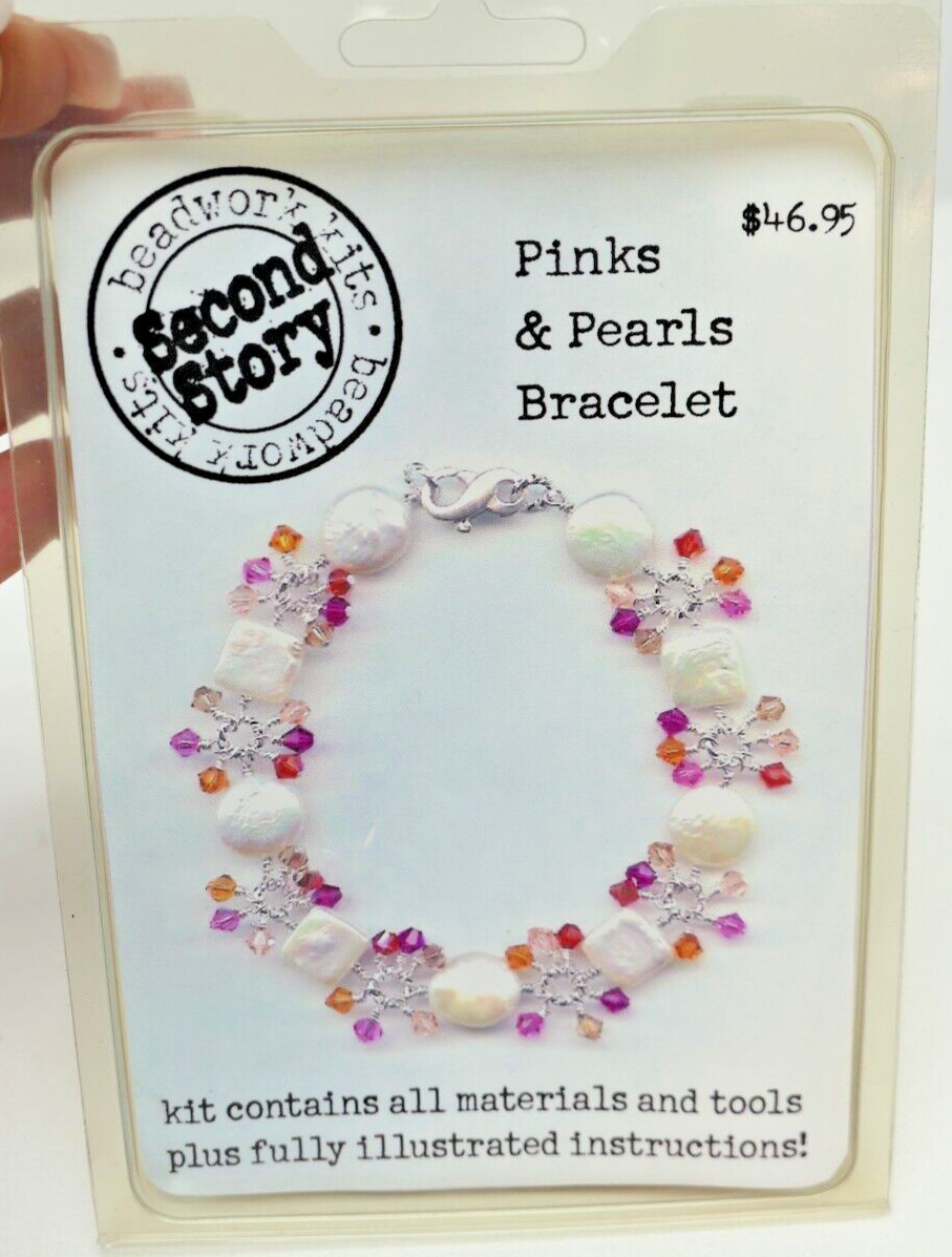 Second Story Beadwork Bracelet Kit Coin Pearls Sterling Wire Swarovski Crystals
