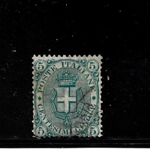 Italy Stamp- Scott # 67-5c-Used/VLH-NG-1891-96
