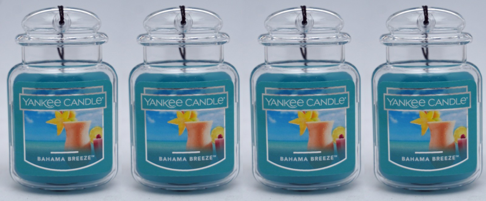 4x Yankee Candle Car Jar Auto Air Fresheners Bahama Breeze