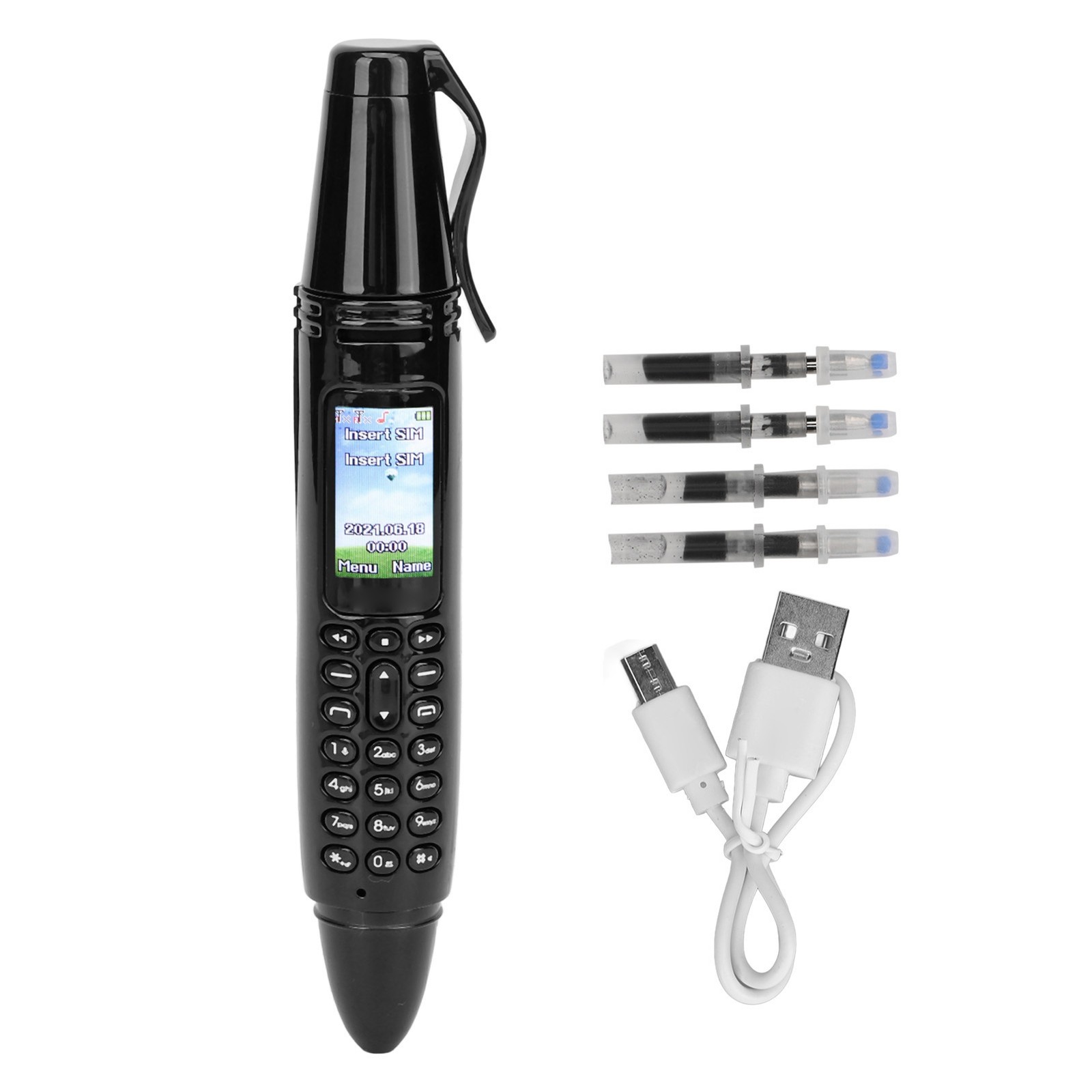 Pen Mini Cell Phone Dialer 0.96 Tiny Screen Mobile Phone Support GSM