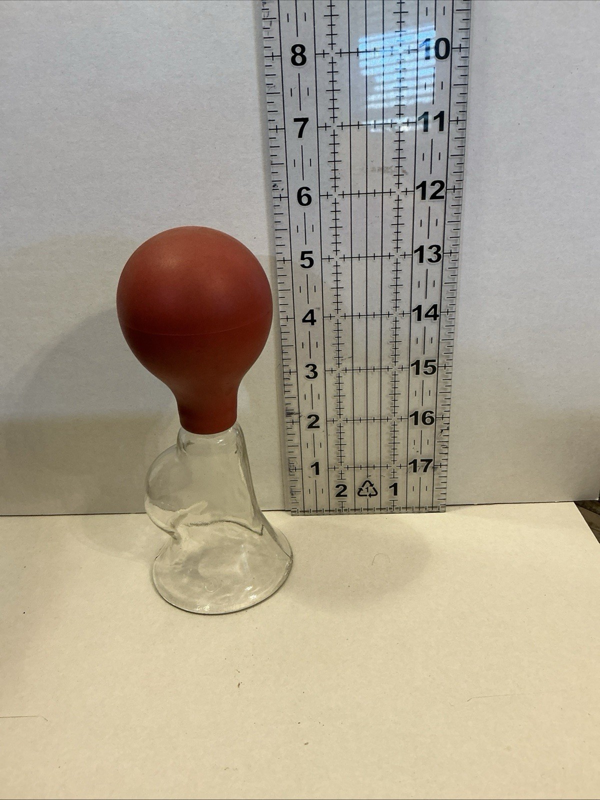 Vintage Rubber Bulb Glass Breast Pump 5.5” Tall Collectable Not For Use