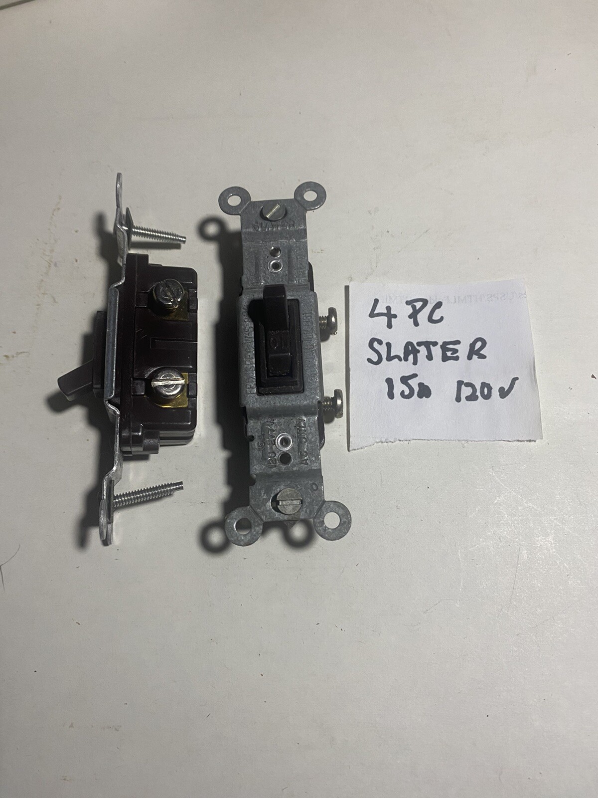 4 Pc Slater 15a. 120v Toggle Switch. New