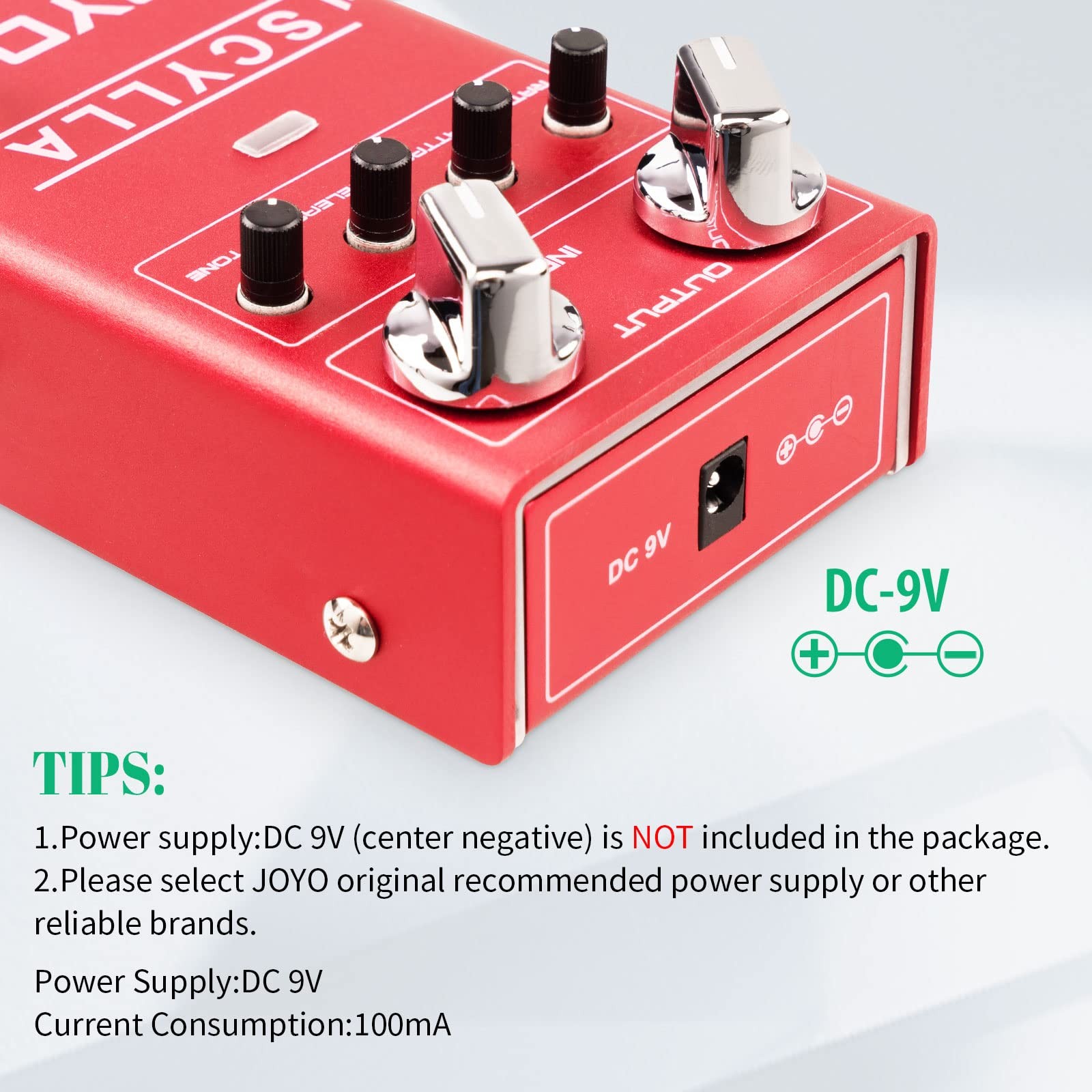 Bass Guitar Pedals Compressor Effect Pedal with Precise Compression Red