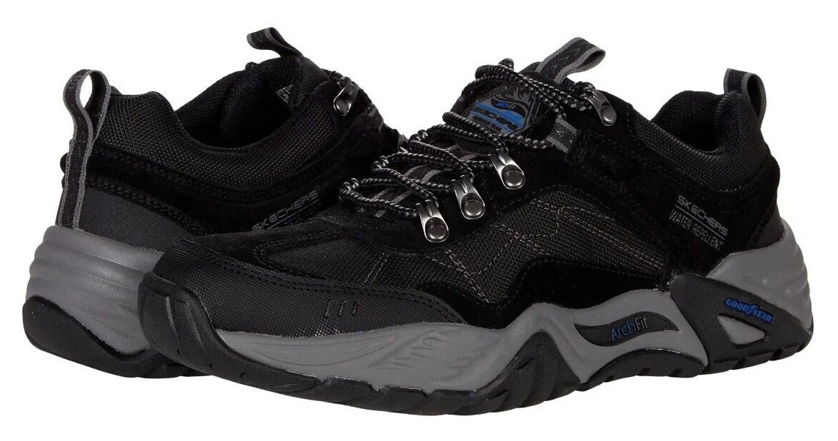 Men's Skechers Arch Fit Recon Harbin Hiking Shoes, 204411 /BLK Multi Sizes Black