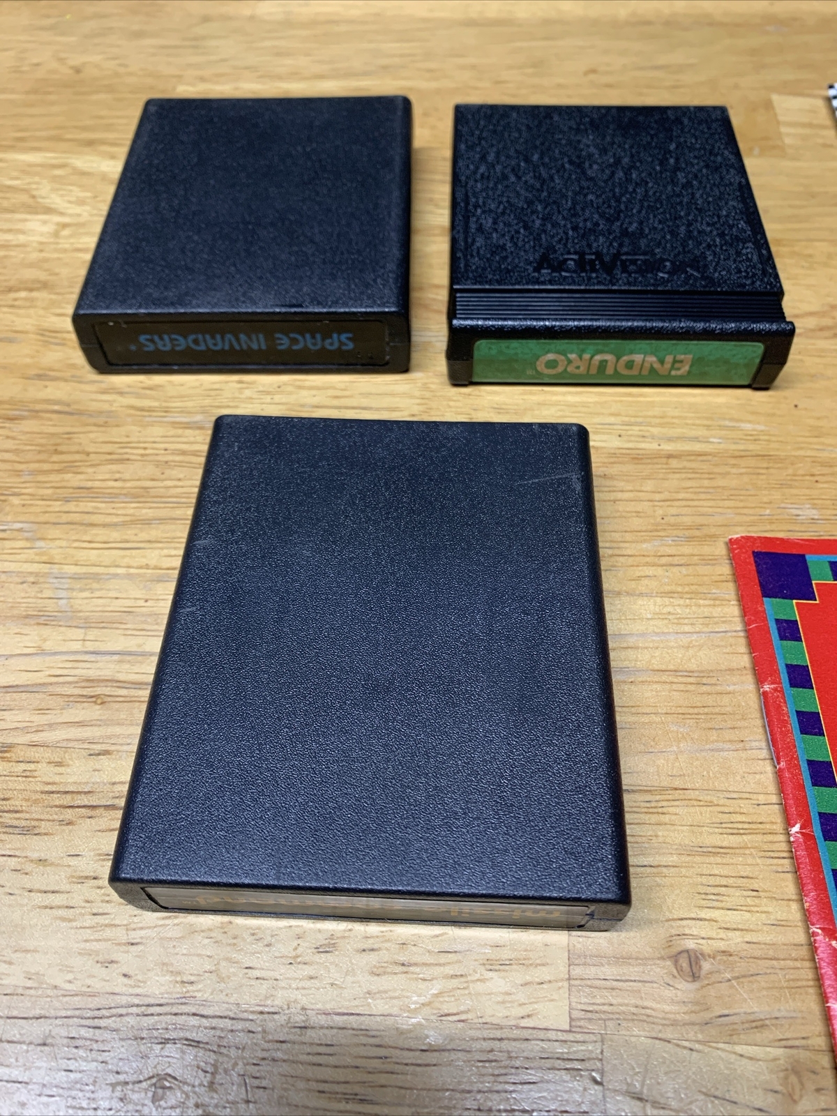 3 Atari 2600 Video Game Cartridges Lot Enduro Space Invaders Missile Command