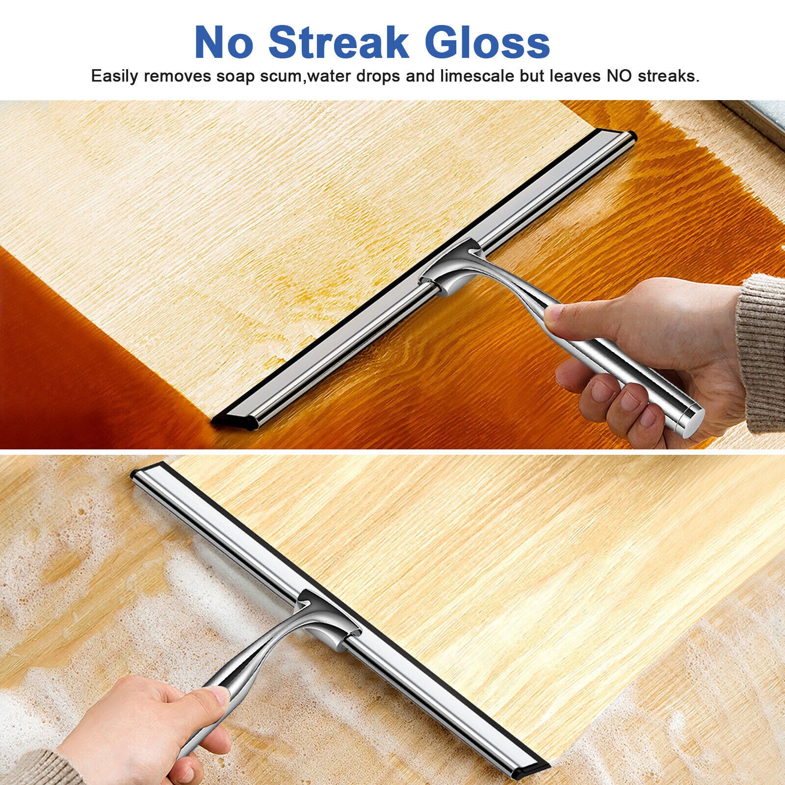 1 Pcs Glass Wiper Shower Cleaner Doors Bathroom Windows Cleaning Commponents