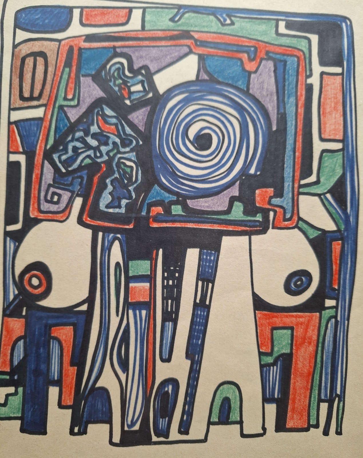 Werner Eckelt 1914-1990 Berlin Photographer/Painter Drawing Signed