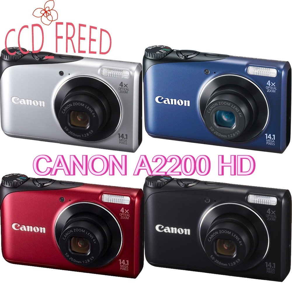 Canon PowerShot A2200 HD 14.1 MP Digital Camera 4x Optical Zoom Built-in Flash