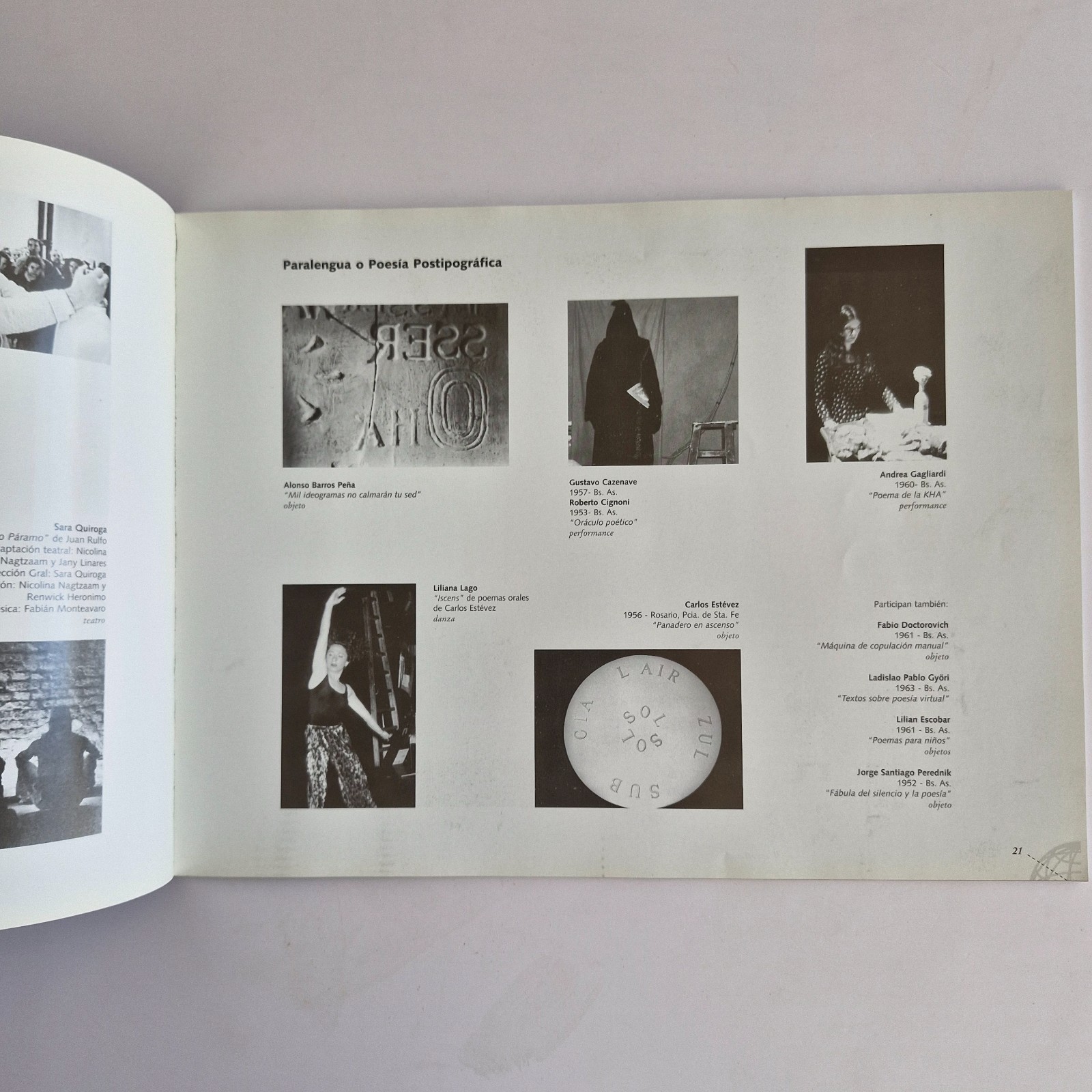 Catalogo - A : e, i u o - Centro Cultural Recoleta 1996