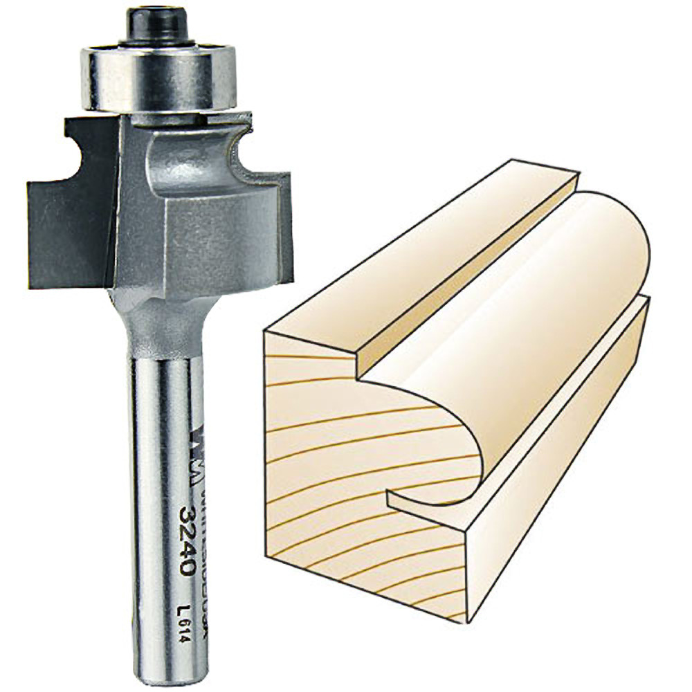 Whiteside Edge Beading Bit, 1/4 in. SH x 1/8 in. BD