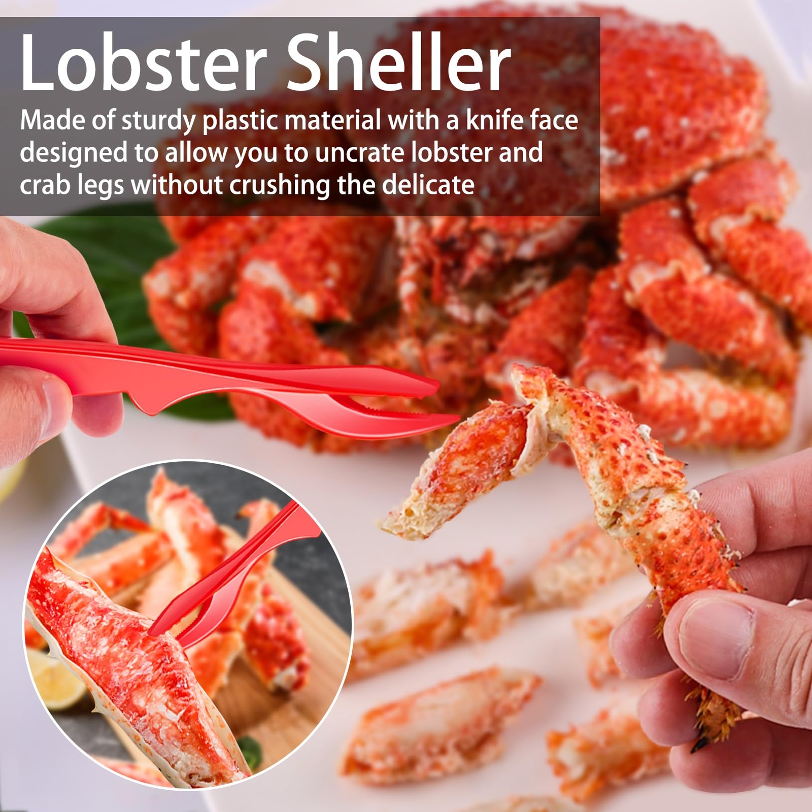 Seafood Cracker Tool Set Includes Shellers Forks Scissors Storage Bag