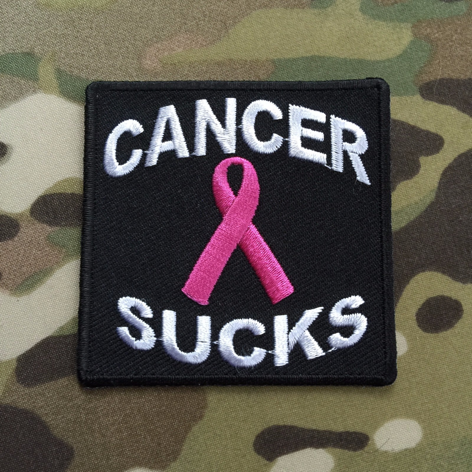 Cancer Sucks Pink Ribbon Breat Cancer Patch
