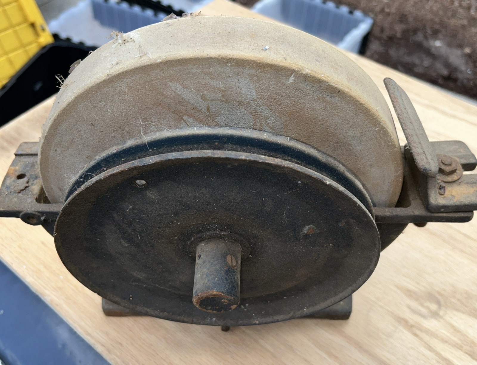 Wet Grinder Sharpener Vintage Water Wheel with pully