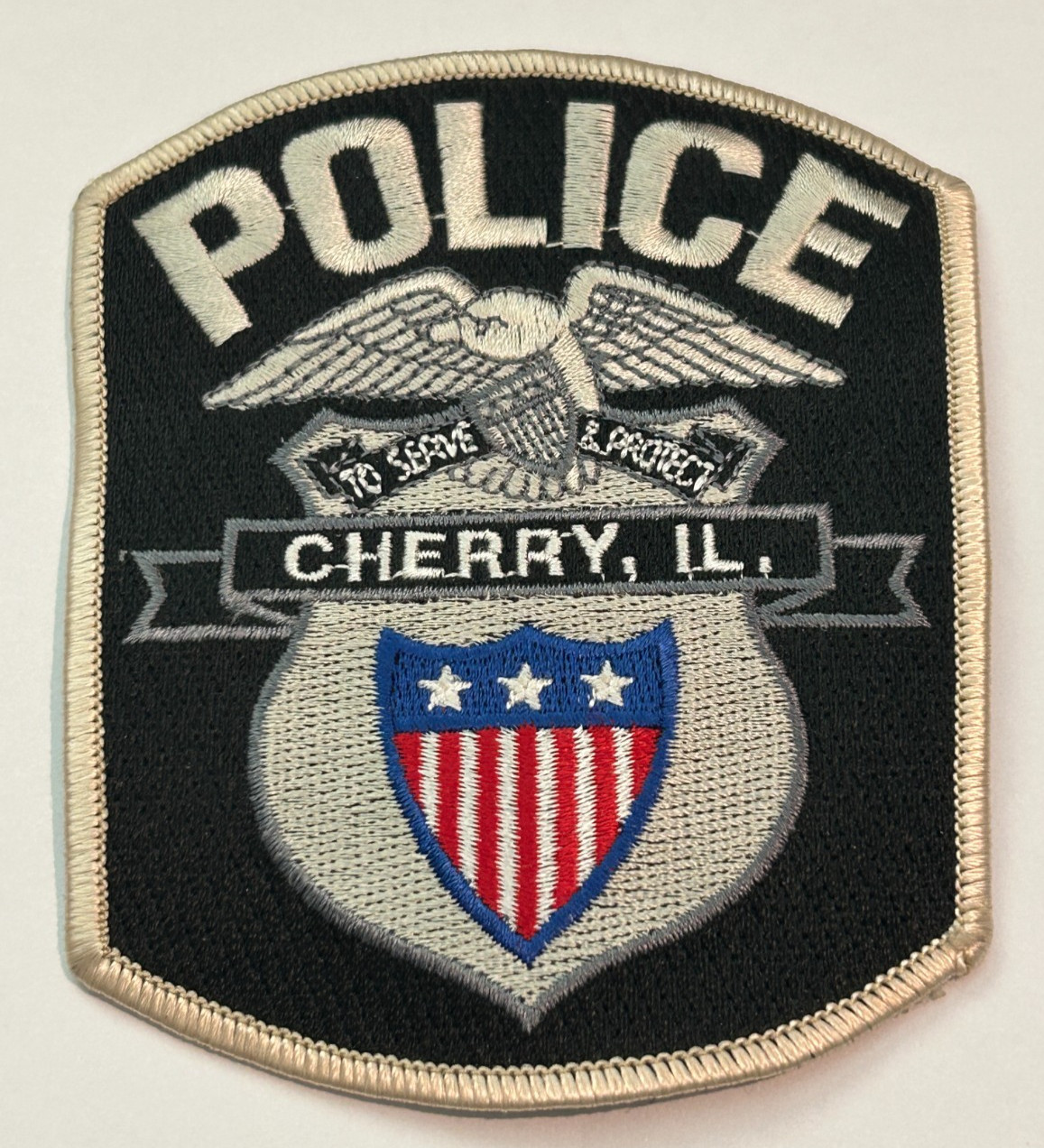 Vintage Cherry (Valley?) Illinois Police Patch Unused
